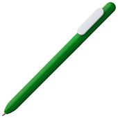 Ручка шариковая Slider, зеленая с белым - фото