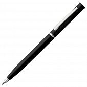 Ручка шариковая Euro Chrome, черная - фото