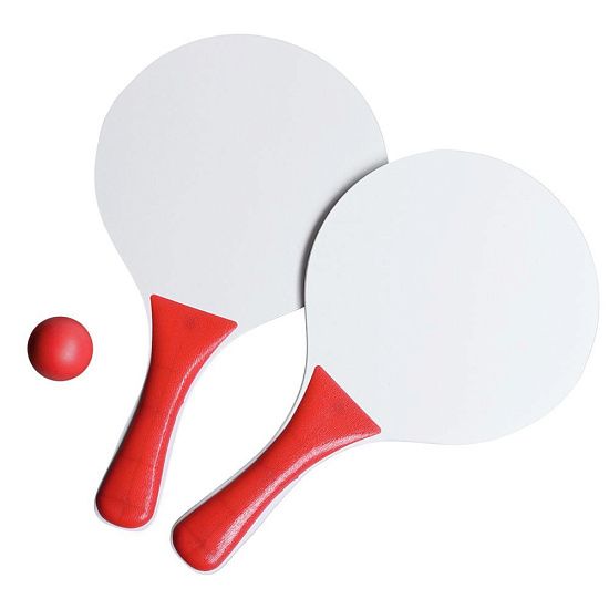 Набор для игры в пляжный теннис Cupsol, красный с белым - подробное фото