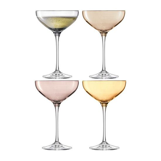 Набор бокалов для шампанского Polka Saucer, металлик - подробное фото