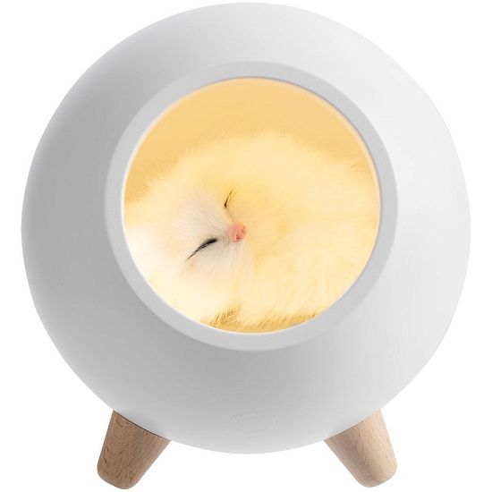 Беспроводная лампа-колонка Right Meow, белая - подробное фото