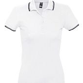 Рубашка поло женская Practice Women 270, белая с темно-синим - фото