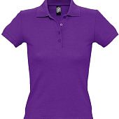Рубашка поло женская PEOPLE 210, темно-фиолетовая - фото