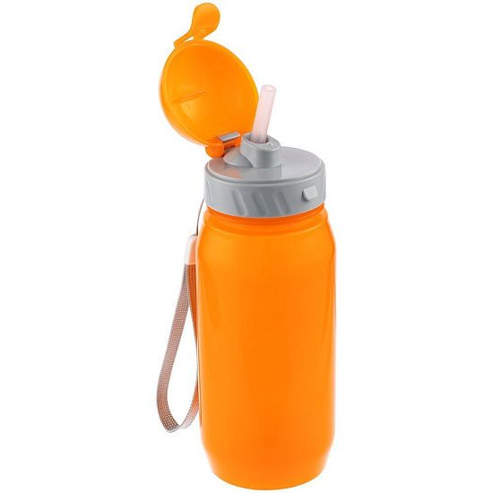 Бутылка для воды Aquarius, непрозрачная, оранжевая - подробное фото