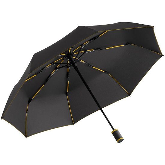 Зонт складной AOC Mini с цветными спицами, желтый - подробное фото