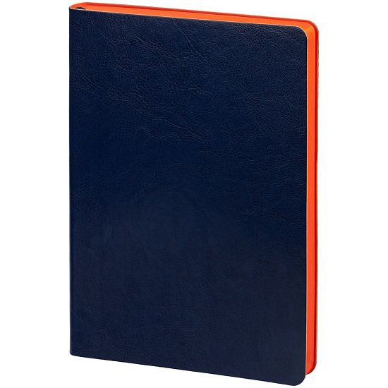 Ежедневник Slip, недатированный, синий с оранжевым - подробное фото