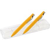 Набор Pin Soft Touch: ручка и карандаш, желтый - фото