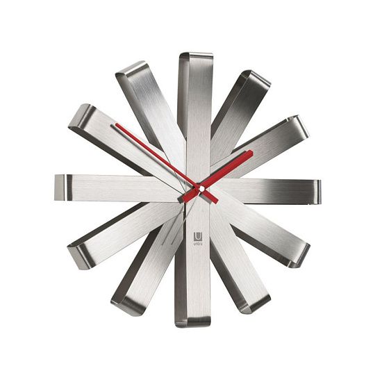 Часы настенные Ribbon, стальные - подробное фото