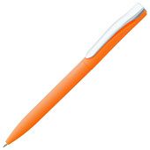 Ручка шариковая Pin Soft Touch, оранжевая - фото